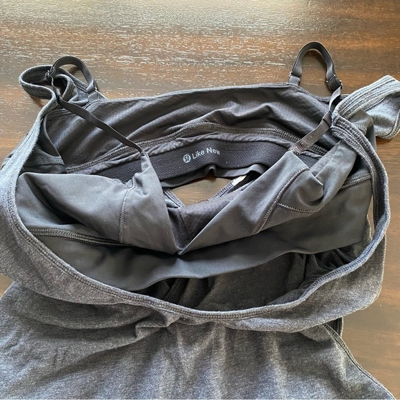 Lululemon Twist & Turn Tank Heathered Grey / Black 8 - Picture 4 of 13